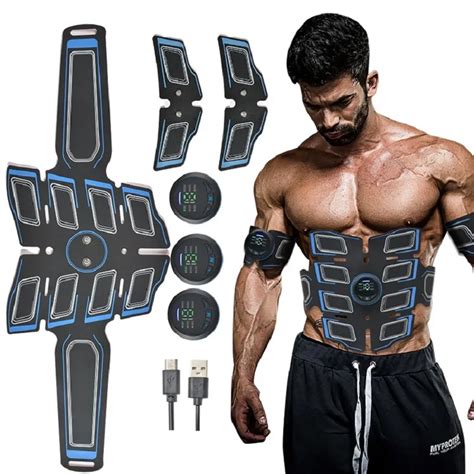 Estimulador Muscular Abdominal Ems Para Fitness Entrenador Con Recarga