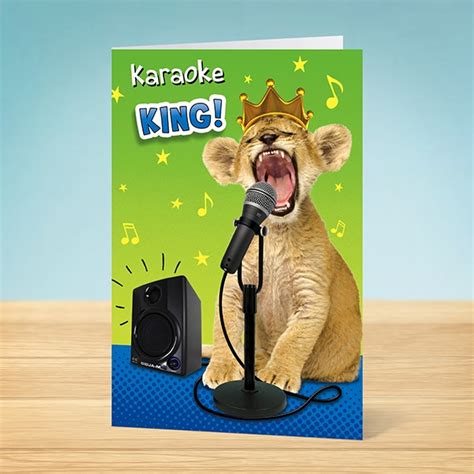 Birthday Card Karaoke Cub - Garlanna Greeting Cards