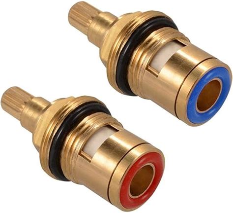 Brass Ceramic Stem Disc Cartridge Faucet Valve Replacement Quarter Turn