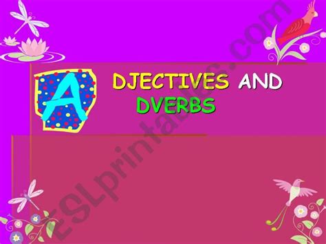 Esl English Powerpoints Adjectives Vs Adverbs