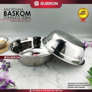 Jual Subron Baskom Stainless Cm Cm Cm Tebal Multifungsi Kecil