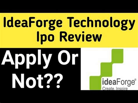 Ideaforge Technology Ipo Review Gmp Apply Or Not Youtube