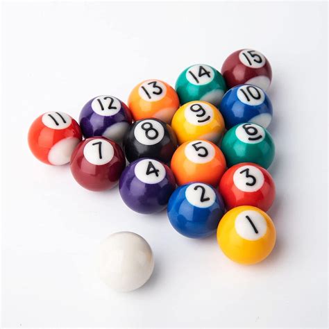 Yiniuren 32mm Mini Pool Balls Set American Style Resin Balls For 20