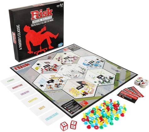 《new》hasbro Risk Office Politics Board Game A Classic Adult Party Game