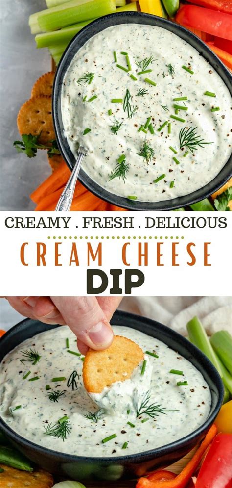 Fresh Herb Cream Cheese Dip Kim S Cravings