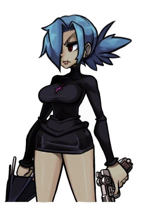 Valentine Skullgirls Esboços Bonitos Desenhos De Anime