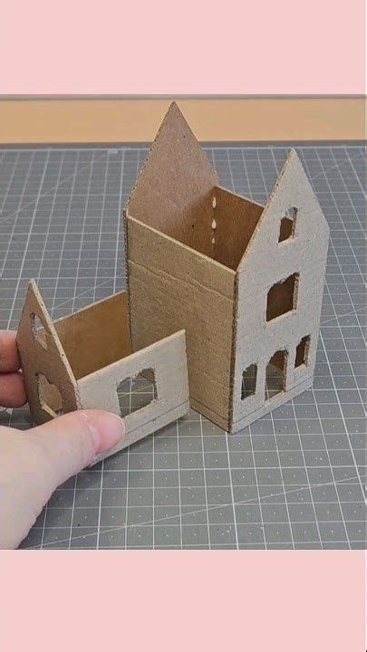 Diy Cute Miniature House Made Of Cardboard Miniature Cardboard In