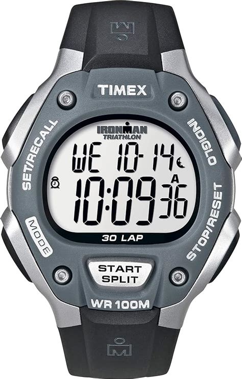 Timex Men S Digital Ironman 30 Lap Resin Strap Watch T5K312 Amazon Co