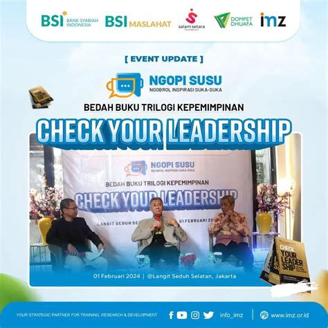 Imz Menggelar Ngopi Susu Imz X Bedah Buku Check Your Leadership