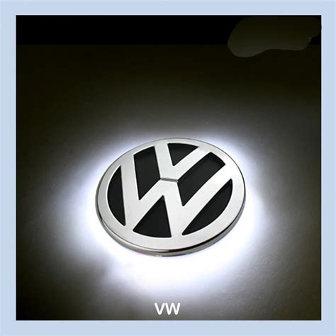 Pegatina Led Vw Bora Para Coche Logo Placa Con Luces Emblema