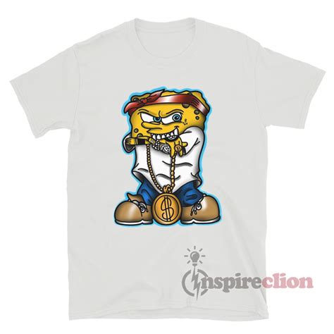 Thug Spongebob Squarepants Gangster Meme T-Shirt - Inspireclion.com