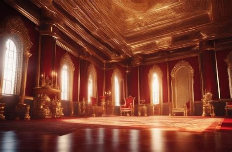 Premium Photo | A realistic fantasy interior of the royal palace throne ...