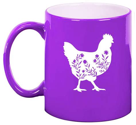 Floral Chicken Ceramic Coffee Mug Tea Cup T For Her Women Daughter