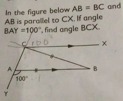 Solved In The Figure Below Ab Bc And Ab Is Parallel To Cx If Angle