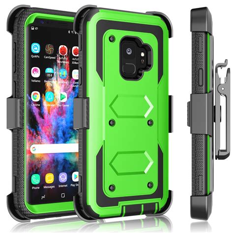 Galaxy S9 S9 Plus Case Galaxy S9 Plus Holster Clip Tshell Shock Absorbing Grass Green