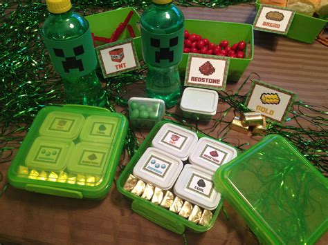 Pin By Sarah Naughton On Party Ideas Minecraft Party Minecraft Party Favors Mind Craft