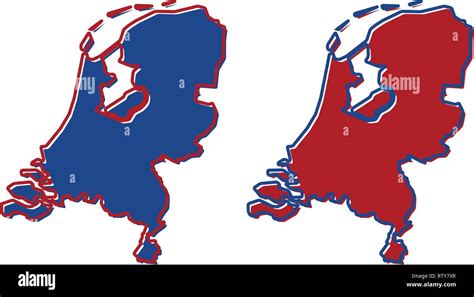 Simplified Map Of Netherlands Outline Fill And Stroke Are National