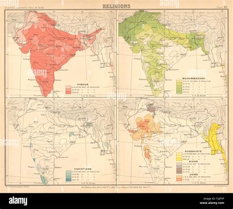 Religions Map Of India