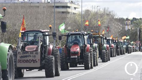 La tractorada de los agricultores este domingo en Córdoba en imágenes