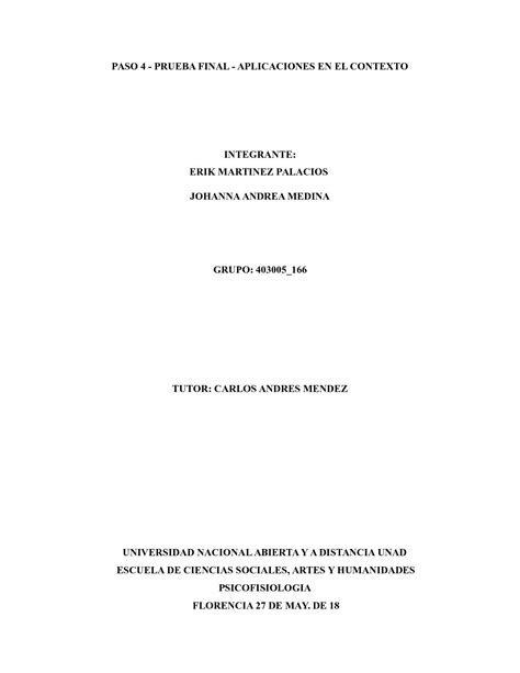 Calaméo Paso 4 Prueba Final Aplicaciones En El Contexto Revista