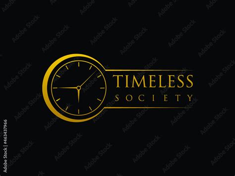 simple timeless logo with clock illustration. Stock Vector | Adobe Stock