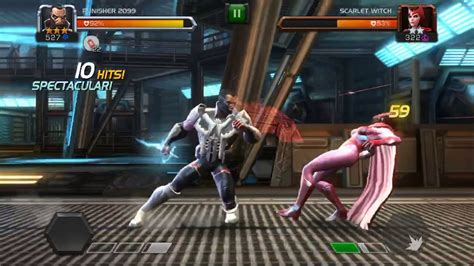 Mcoc 3 Star Punisher 2099 Vs 2 Star Scarlet Witch Youtube