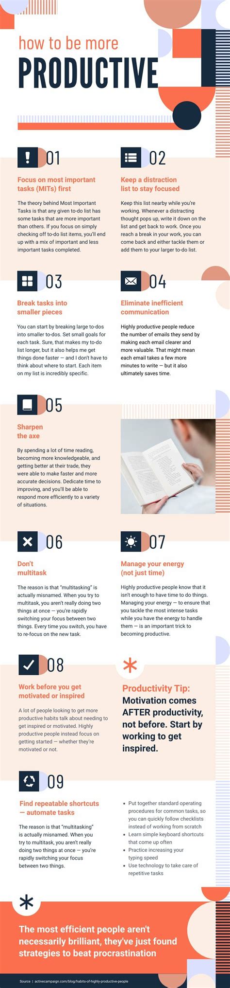 Free Infographic Template How To Be More Productive Piktochart