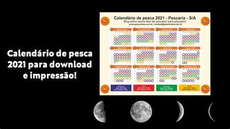 Calendário De Pesca 2021 Para Download Grátis E Impressão Pescaria Sa