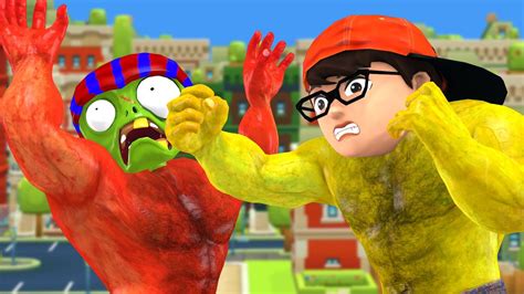 Son Nick Transform NickHulk Vs Giant Zombies Colorfull Protect Papa