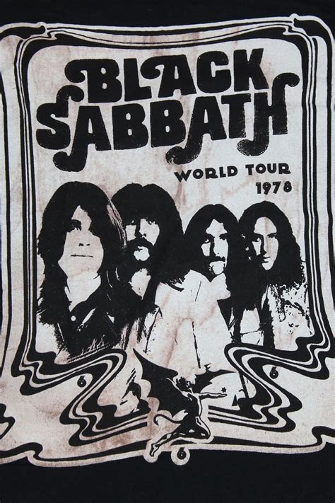 Black Sabbath Shirt World Tour 1978 England Rock Band Shirt Etsy