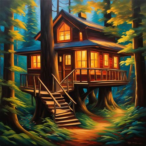 Cozy Cabin In The Woods Ai Generated Artwork Nightcafe Creator