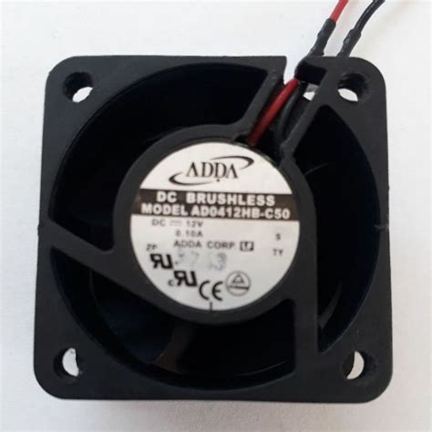 COOLER 40X40X20MM DC12V 0 10A ADDA AD0412HB C50 7800RPM 2 FIOS Shopee