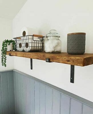 Reclaimed Rustic Wooden Scaffold Board Shelves Shelf Handmade