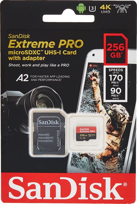 Sandisk 256GB Extreme Pro MicroSDXC Memoria Flash Class 10 Tarjeta De