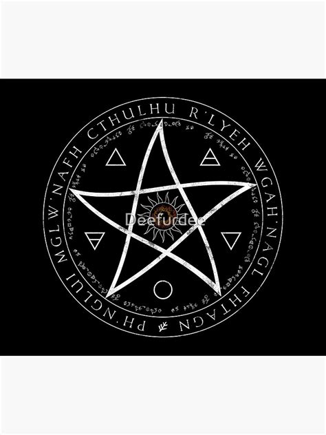 Elder Sign Sigil Warped Poster For Sale By Deefurdee Redbubble