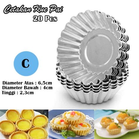 Jual Pcs Cetakan Kue Pie C Ukuran Kecil Dengan Bahan Aluminium