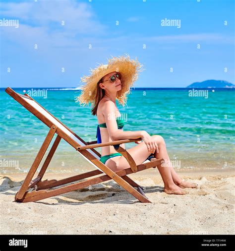 Woman Sunbed Bikini High Resolution Stock Photography And Images Alamy