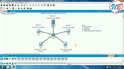 Cara Membangun Jaringan Jenis Topologi Star Server Hub Pc Pada