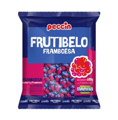 BALA FRUTIBELO FRAMBOESA 600G PECCIN Em Porto Alegre