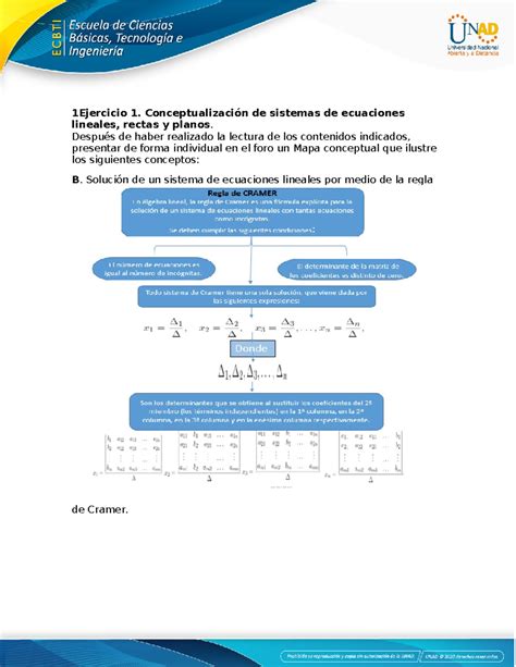 Algebra Semestre Sistema De Ecuaciones Lineales Ejercicio