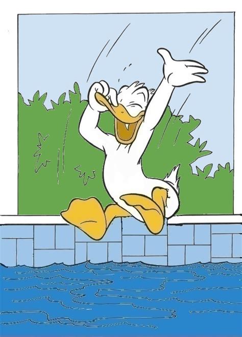 Donald Duck Feathery Dipping In A Pool By Mrbertstown On Deviantart