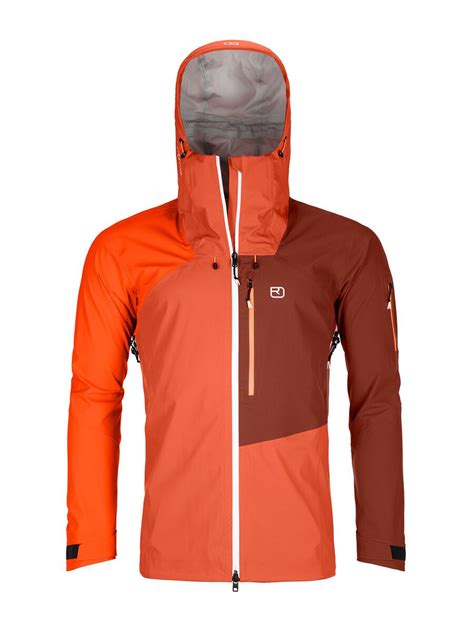 Ortovox 3L Merino Naked Sheep Ortler Jacket M Desert Orange BIKER