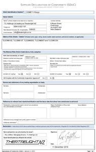 Theatrelight Declaration Of Conformity Sdoc