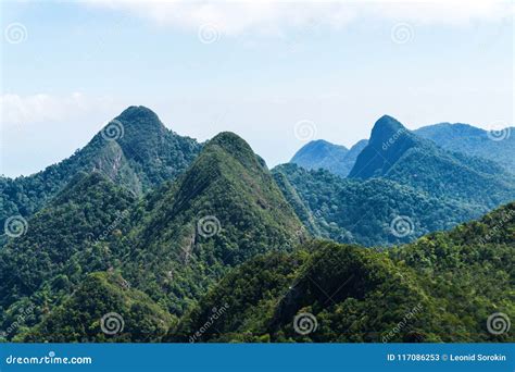 Mountains And Jungle On Tropical Island In Asia Stock Image Image Of