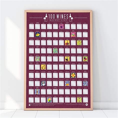 Wines Scratch Off Bucket List Poster Etsy Uk