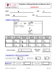 2 Benzoic Acid LAB REPORT - Oxidation of Benzyl Alcohol to Benzoic Acid ...