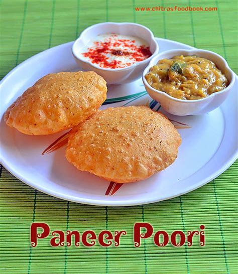 Paneer Puri Recipe – Stuffed Paneer Poori - Poori Varieties | Chitra's Food Book