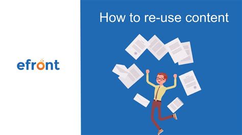 How To Re Use Content In Efront Youtube