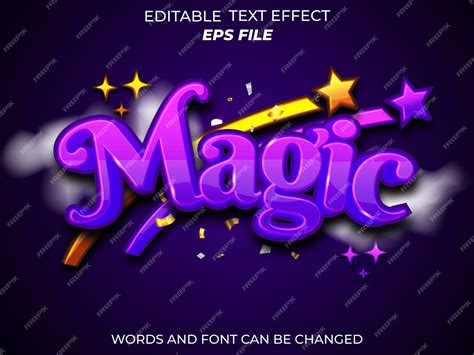 Premium Vector Magic Text Effect Font Editable Typography 3d Text For