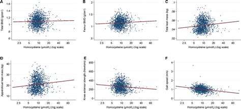 Scatter Plots Shows Univariable Unadjusted Associations Between